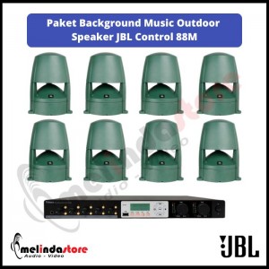 Paket Background Music Outdoor Taman Kolam Speaker JBL Control 88M | 8 Speaker